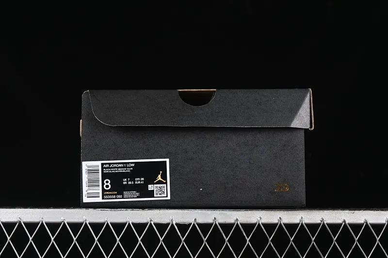 All categories Air Jordan Jordan series basketball shoes Air Jordan 1 Low G version pure original Air Jordan 1 Low "Medium Olive" AJ1 Joe 1 olive green low-top cultural casual sneakers 553558-092